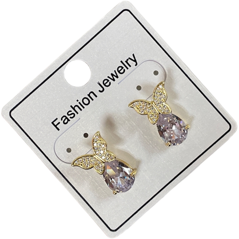 T2952B  BUTTERFLY WITH TEARDROP EARRINGS