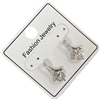 T295R  RHINESTONE TULIP EARRINGS