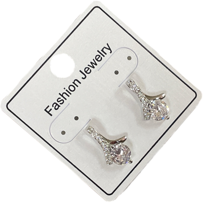 T295R  RHINESTONE TULIP EARRINGS