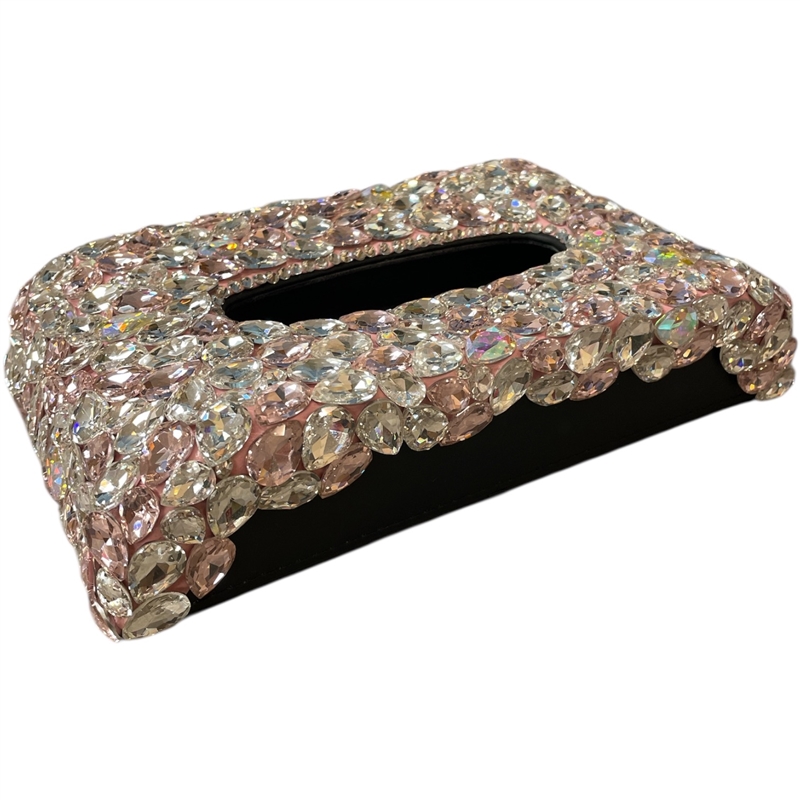 TB801 PINK CRYSTAL TISSUE BOX