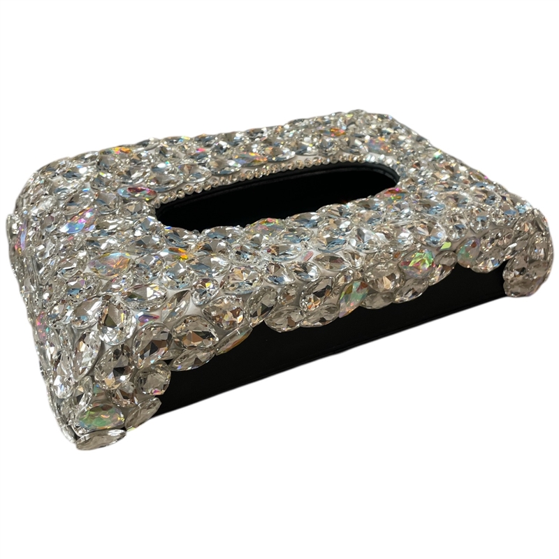 TB801AB SILVER AB CRYSTAL TISSUE BOX