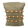 TB9519OW ORANGE AND WHITE BEADED BRACELET