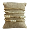 TB9704 GOLD & PEARL BEADED 4 PCS BRACELET SET
