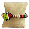 TB9760 BEADED GRINCH PENDANT BRACELET