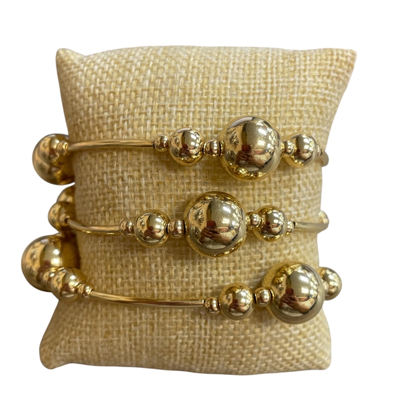 TB9832 SPHERES MULTI BEADED 3 PCS BRACELET SET