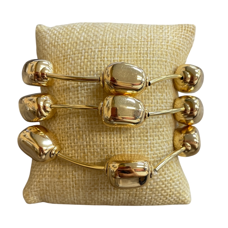 TB9834 NUGGET MULTI BEADED 3 PCS BRACELET SET