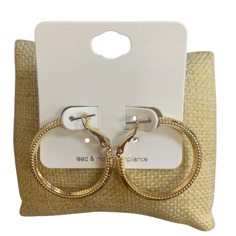 TE10496 GOLD HOOP EARRINGS