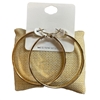 TE11867 PLAIN THIN LARGE HOOP EARRINGS