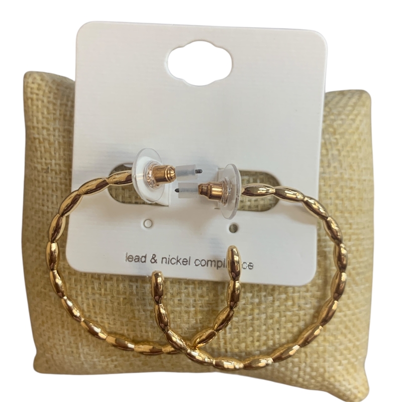 TE11874 BUBBLE HOOP EARRINGS