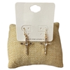 TE11892 CRYSTAL CROSS EARRINGS