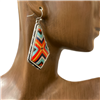 TE1990 TEARDROP ABSTRACT EARRINGS