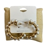TE6103 PEARL BEADED MEDIUM HOOP EARRINGS