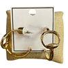 TE6218-1 PLAIN U LINK MEDIUM OPEN HOOP EARRINGS