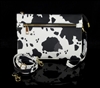 TG10087W BLACK AND WHITE COW PRINT CROSS BODY BAG