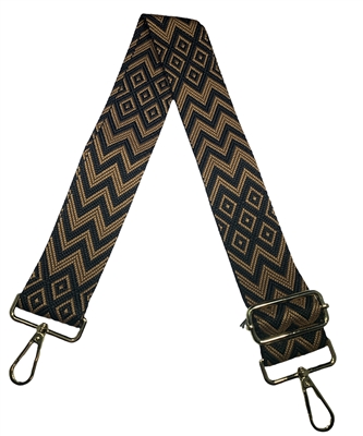 TG10222BRBK    BLACK BROWN ADJUSTABLE  BAG STRAP