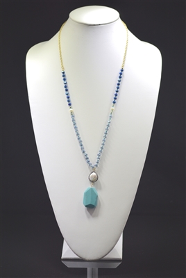 TN0319 SEMI PRECIOUS STONE NECKLACE