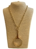 TN6027 PLAIN LARGE U PENDANT 18" LONG NECKLACE