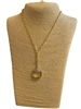 TN6038 RHINESTONE U LINK PENDANT 18" LONG NECKLACE
