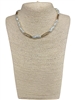 TN9295 GOLD FLAT PEARL BEADED SHORT NECKLACE