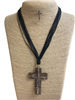 TNE1337  FAITH /WOODEN  CROSS SET NECKLACE