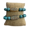 VB0647  TURQUOISE SEMI-PRECIOUS STONE BRACELET