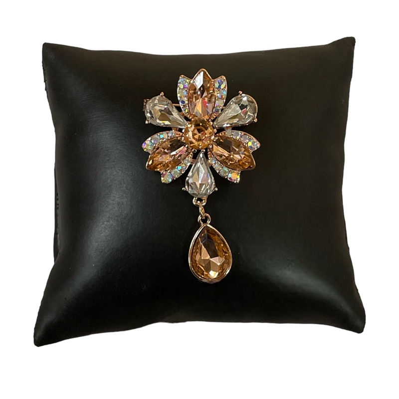 VBH0086RG SMALL ROSE GOLD  FLOWER PIN BROOCH