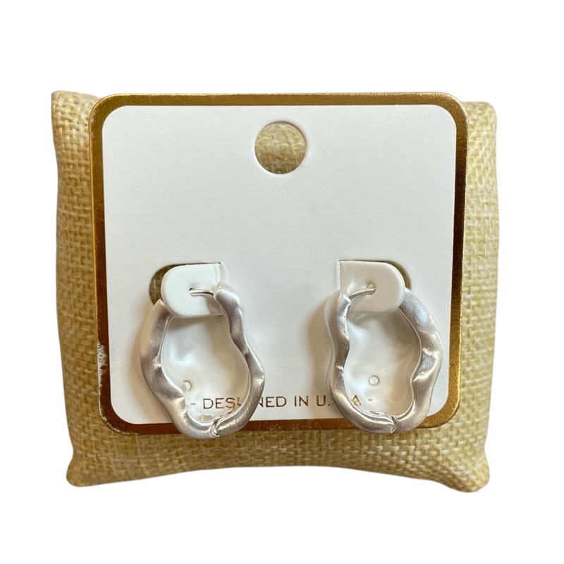 VE1020 OVAL HAMMERED EARRINGS