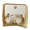 VE1034 SMALL LINE TEXTURED HOOP EARRINGS