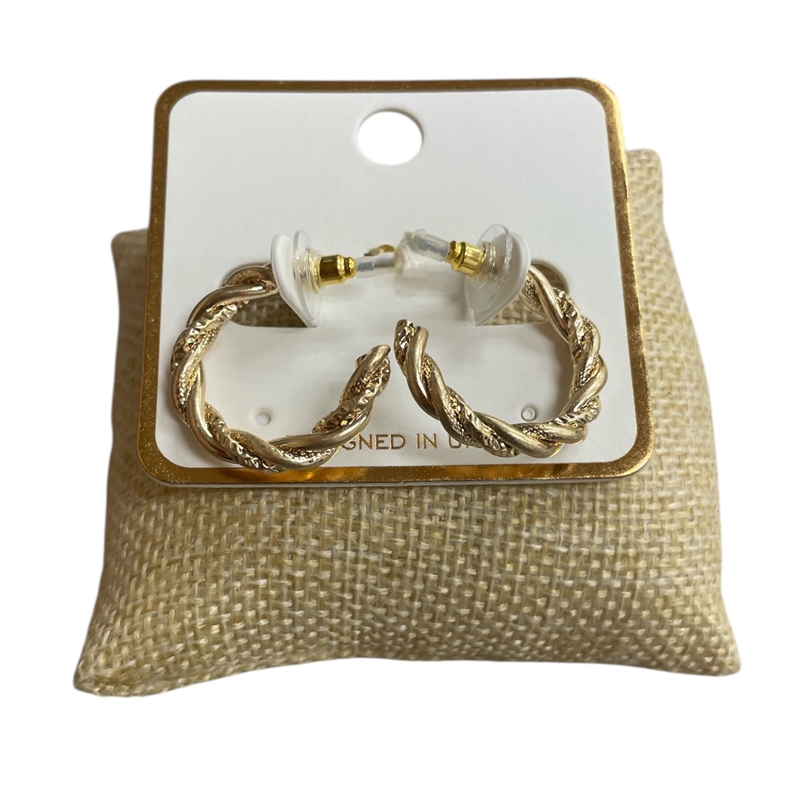 VE1063  TWISTED SMALL  HOOP EARRINGS