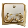 VE1064 SMALL HAMMERED HOOP EARRINGS