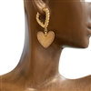 VE1605 HOLOGROPHIC HEART CRYSTAL DANGLE EARRINGS
