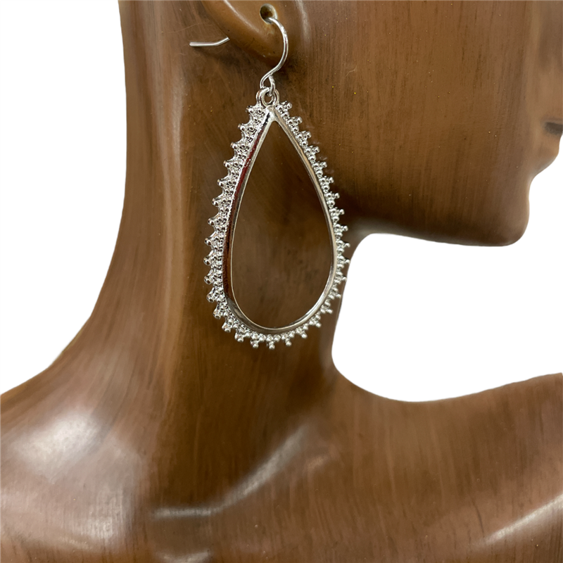 VE2863 TEARDROP HOOP  EARRINGS