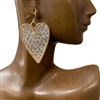 VE3724 RHINESTONE  HEART  EARRINGS