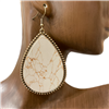 VE3789  TEARDROP NATURAL  STONE EARRING