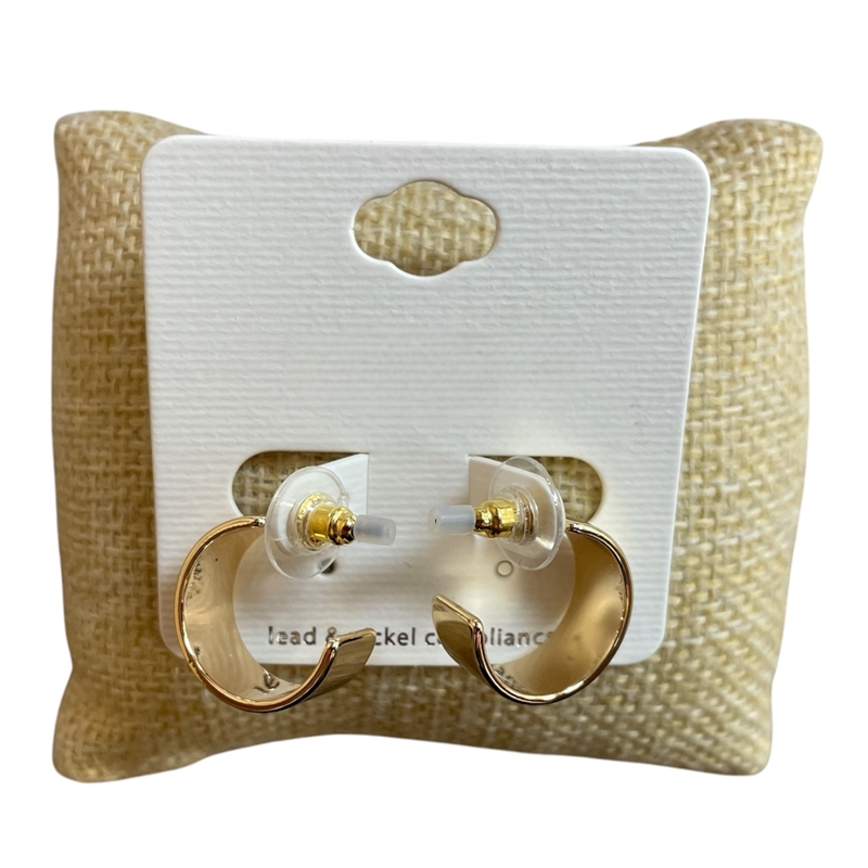 VE4735 GOLD WIDE EXTRA SMALL HOOP EARRINGS