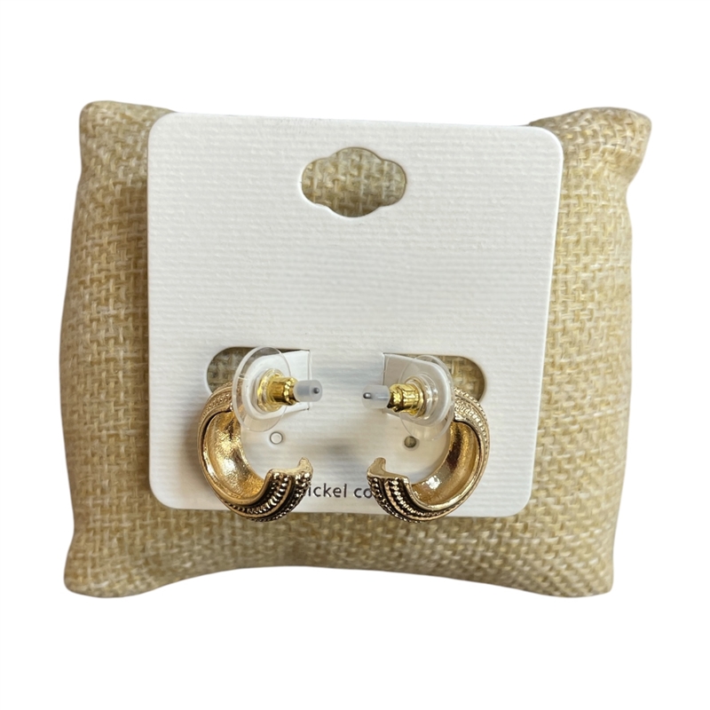 VE4773 PATTERN EXTRA SMALL HOOP EARRINGS