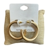 VE4800 MATTE SMOOTH HOLLOW SMALL HOOP EARRINGS