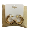 VE4802 SMALL HAMMERED OPEN HOOP EARRINGS