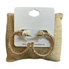 VE4868 TEXTURED THIN SMALL HOOP EARRINGS