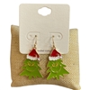 VE4917 CHRISTMAS TREE DANGLE EARRINGS