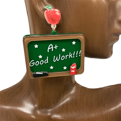 VER1188  AT GOOD WORK ACRYLIC EARRINGS