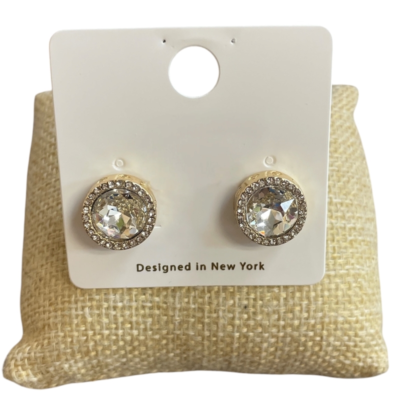 VER2110-1 CLEAR CRYSTAL STUD EARRINGS