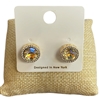 VER2110-5 TOPAZ AB CRYSTAL STUD EARRINGS