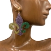 VER5747 FLEUR DE LIS ACRYLIC EARRINGS