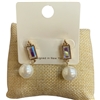 VER6687 CRYSTAL & PEARL DROP STUD EARRINGS