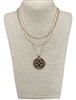 VN1016 CLOVER MULTI LAYERED SHORT NECKLACE