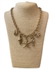 VN1053 HAMMERED SEA-LIFE MULTI CHARMS NECKLACE