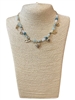 VN1123 AQUA MULTI CHARM WESTERN SHORT NECKLACE