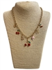 VN1234  CHERRY CHARMS  SHORT NECKLACES