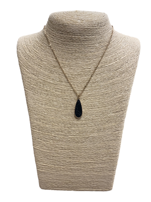 VNE1229. TEARDROP NATURAL STONE NECKLACE